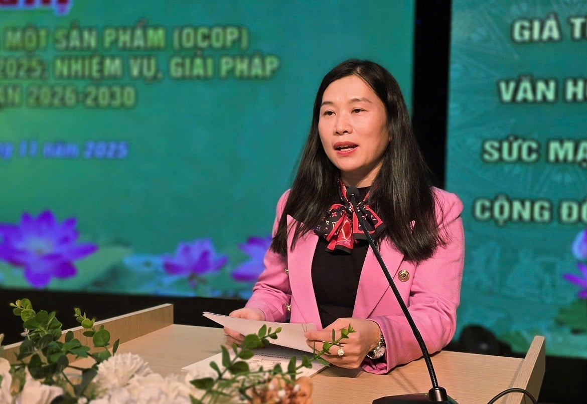 Phó Chủ tịch UBND tỉnh Trần Thanh Nhàn khẳng định Lạng Sơn có nhiều tiềm năng để phát triển OCOP trở thành ngành hàng có sức cạnh tranh cao. Ảnh: Hoàng Nghĩa.