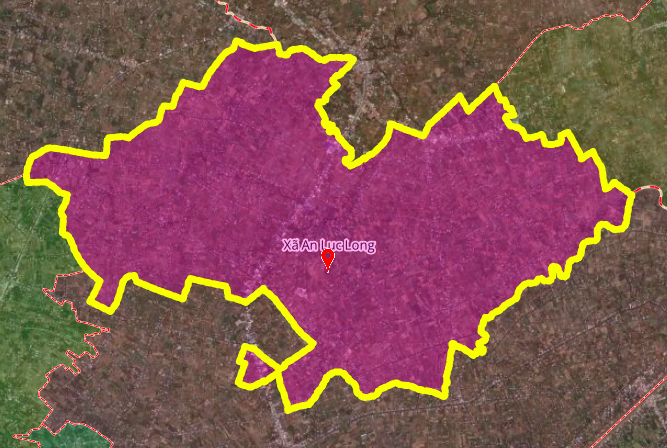タイニン省アン・ルック・ロン村の位置地図