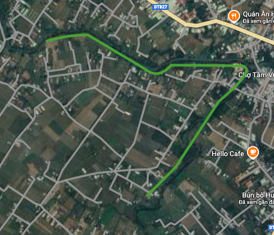 バ・リー運河を通過するルートマップ3