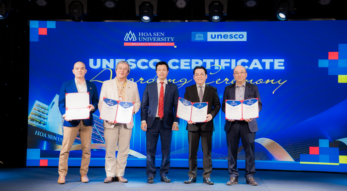 Liên hiệp các hội UNESCO thế giới vinh danh trường đại học dẫn đầu sứ mệnh giáo dục - Ảnh 1.