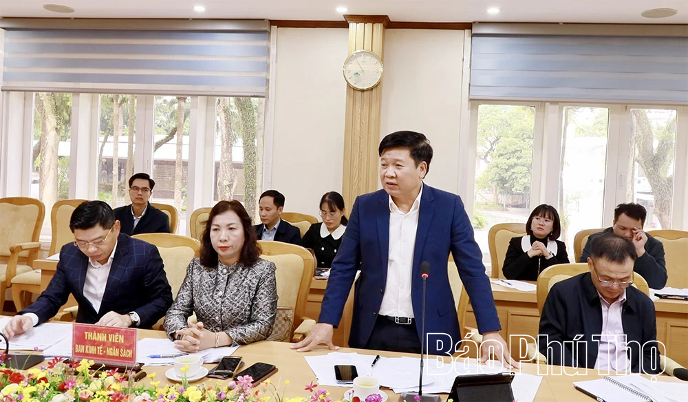 The Economic - Budget Committee, Provincial People's Council reviews draft resolutions