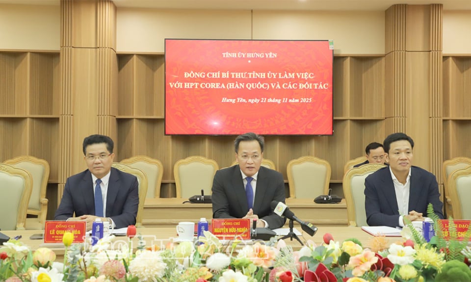 Đồng chí Bí thư Tỉnh ủy Nguyễn Hữu Nghĩa làm việc với Tổ chức thúc đẩy hợp tác kinh tế, đầu tư giữa Hàn Quốc, Việt Nam, Trung Quốc