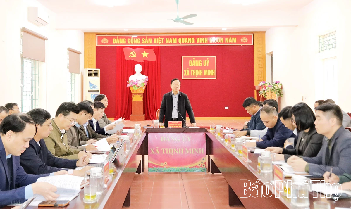 Quach Tat Liem, a Tartományi Népi Bizottság alelnöke ellenőrizte a Thinh Minh községben zajló projektek tereprendezési munkálatait.