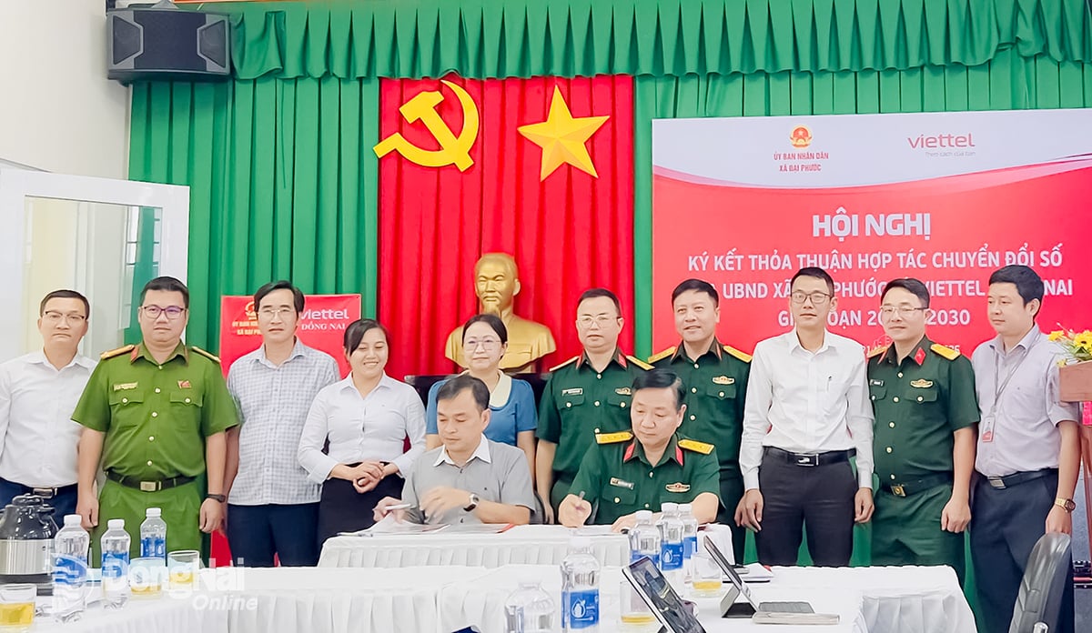 UBND xã Đại Phước và Viettel Đồng Nai ký kết thỏa thuận hợp tác chiến lược về chuyển đổi số