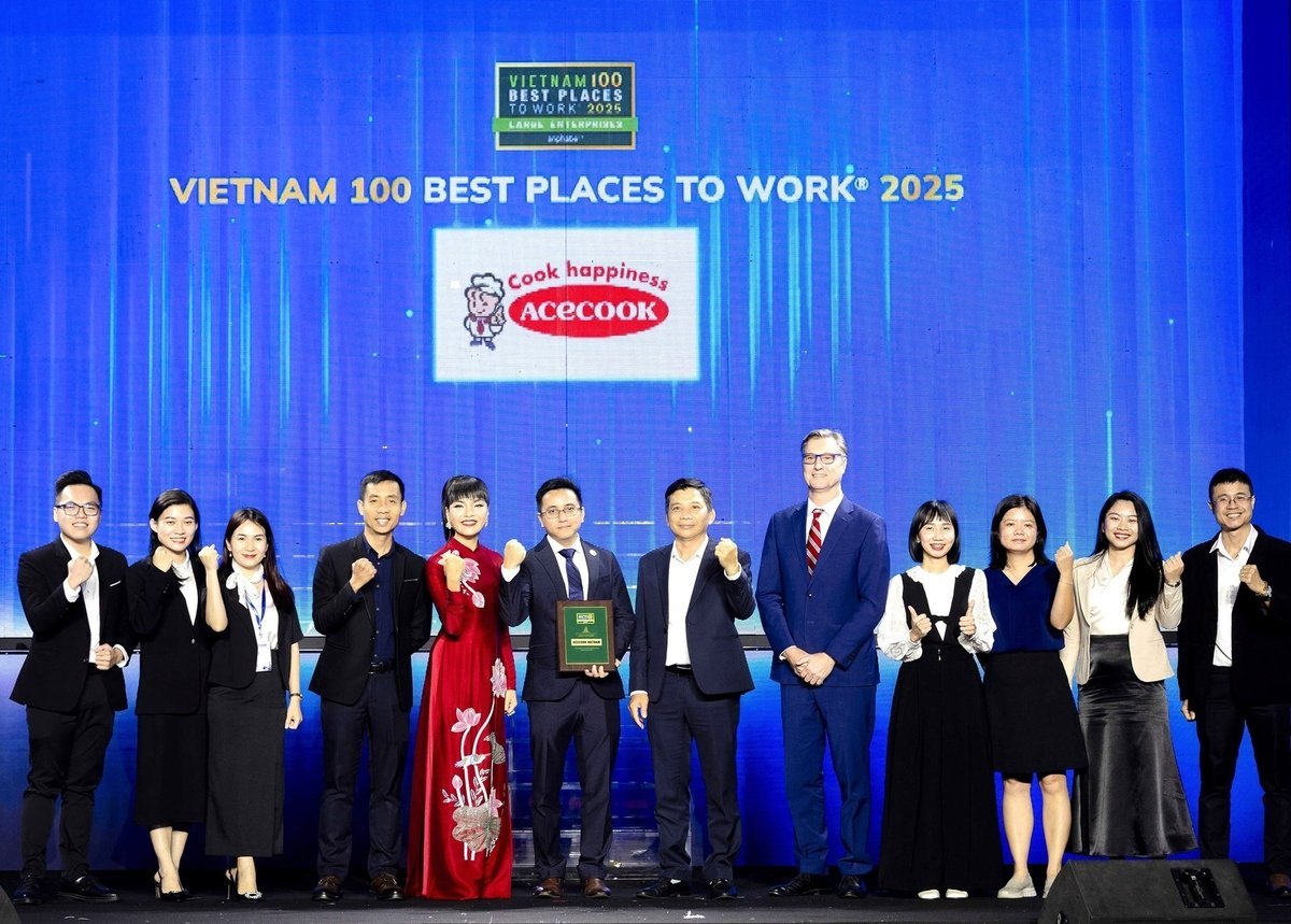 Η Acecook Vietnam έλαβε το βραβείο Best Places To Work 2025. Φωτογραφία: Acecook Vietnam.