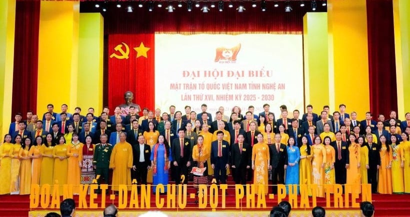 Het 16e Nghe An Provinciaal Vaderlandsfrontcomité werd geïntroduceerd en hield een toespraak waarin zij haar taken aanvaardde.