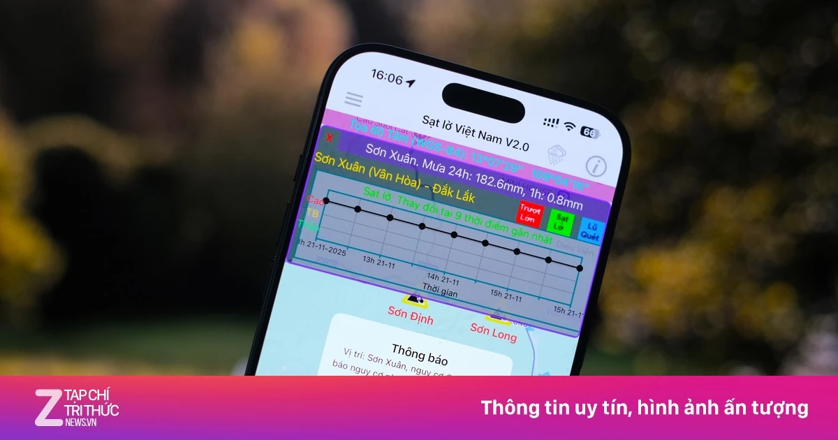 App cảnh báo mọi vị trí sạt lở, lũ quét nguy hiểm