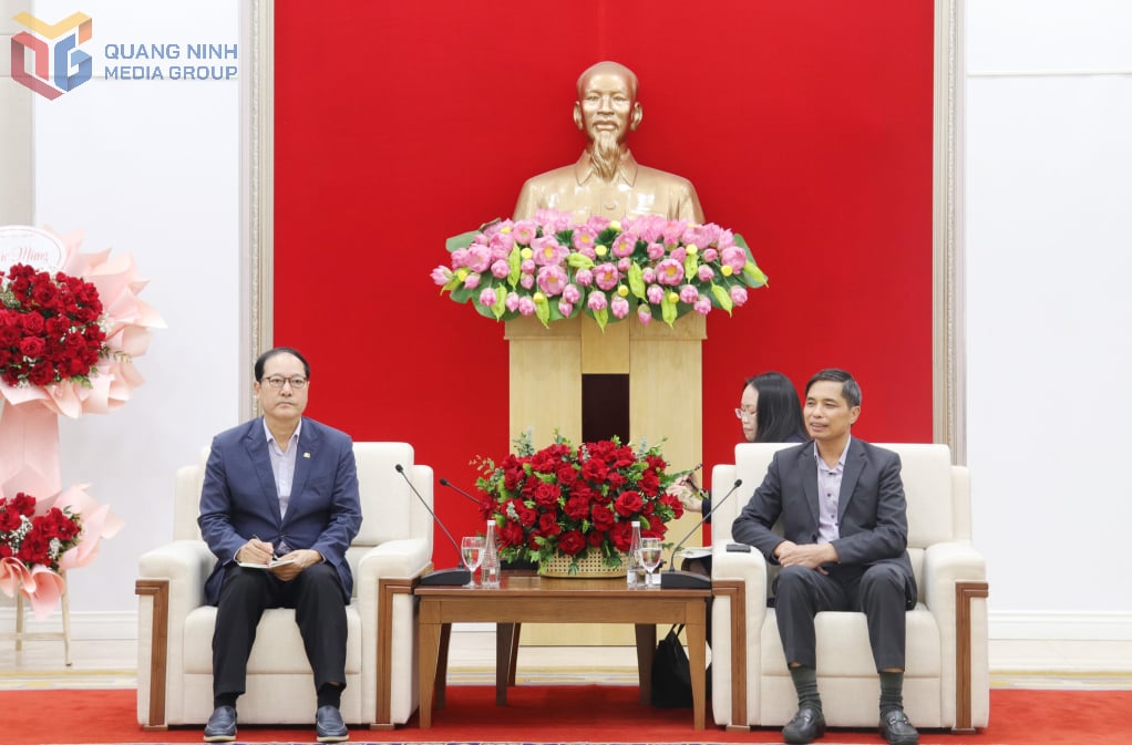 Kamerat Vu Van Dien, fast nestleder i den provinsielle folkekomiteen, diskuterte med den koreanske næringsforeningen i Vietnam.