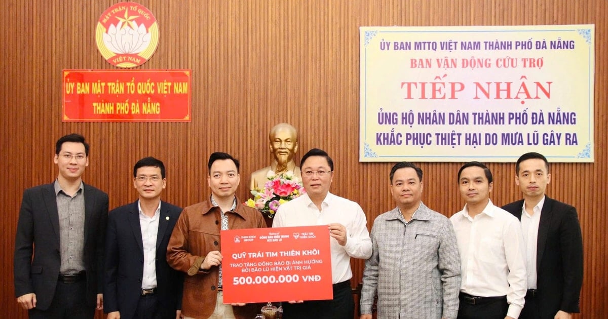 Thiên Khôi Group hỗ trợ 500 triệu đồng giúp Đà Nẵng khắc phục hậu quả thiên tai