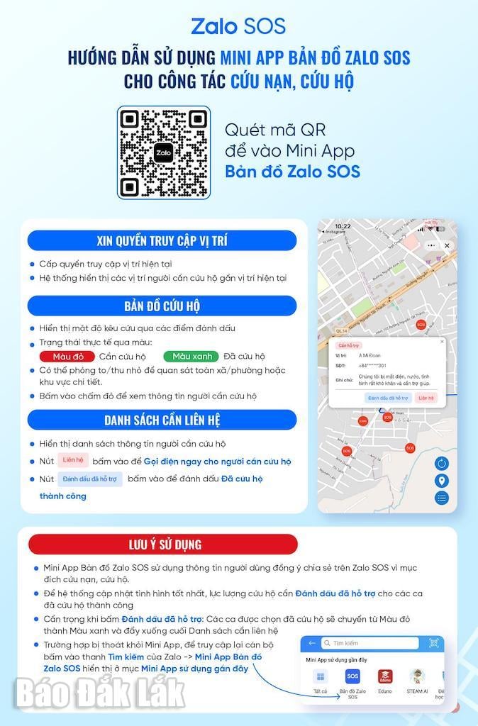 Triển khai tính năng "SOS – Chia sẻ vị trí khẩn cấp" trên ứng dụng Zalo hỗ trợ người dân