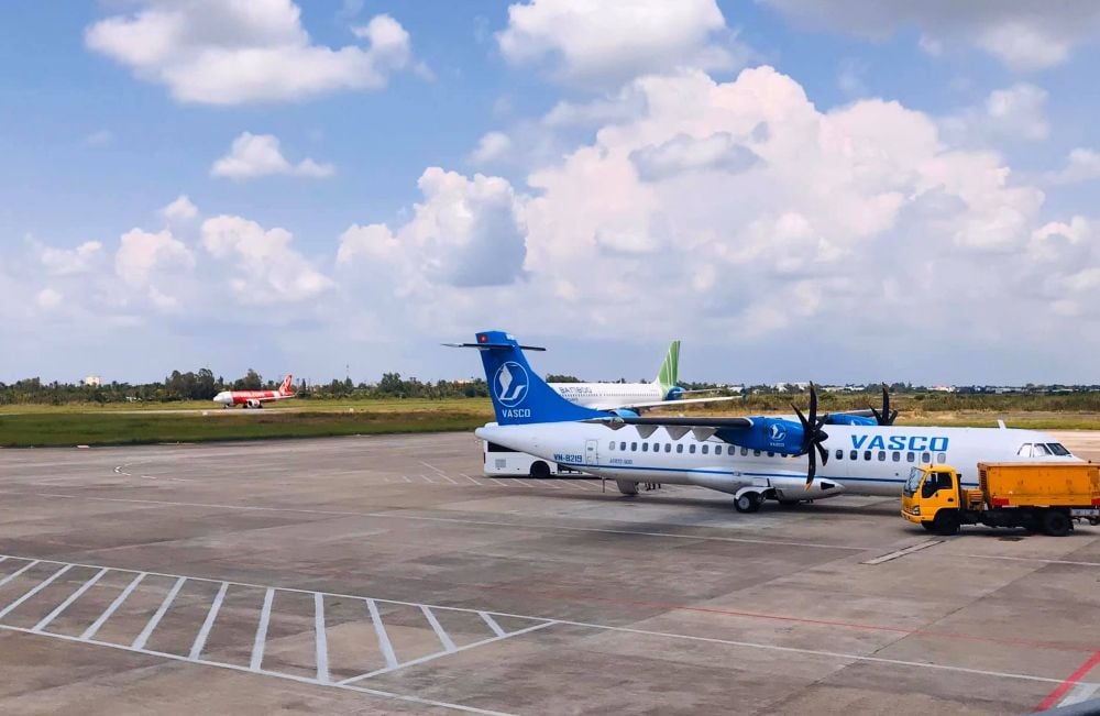 A Can Tho nemzetközi repülőtér egy sarka.