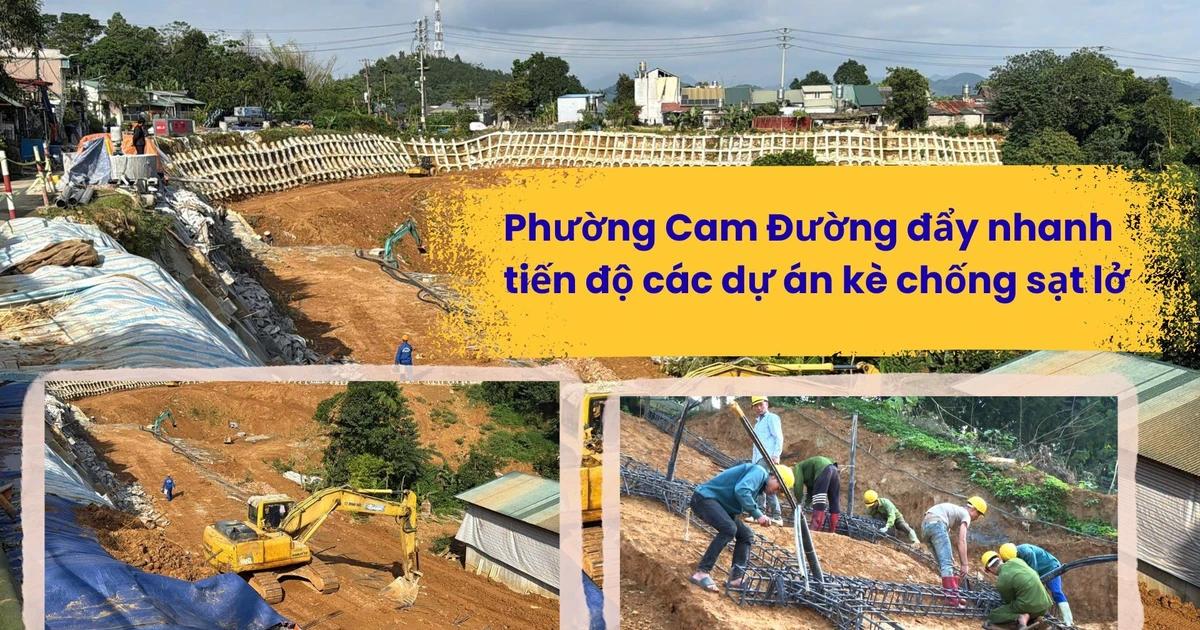 Phường Cam Đường đẩy nhanh tiến độ các dự án kè chống sạt lở
