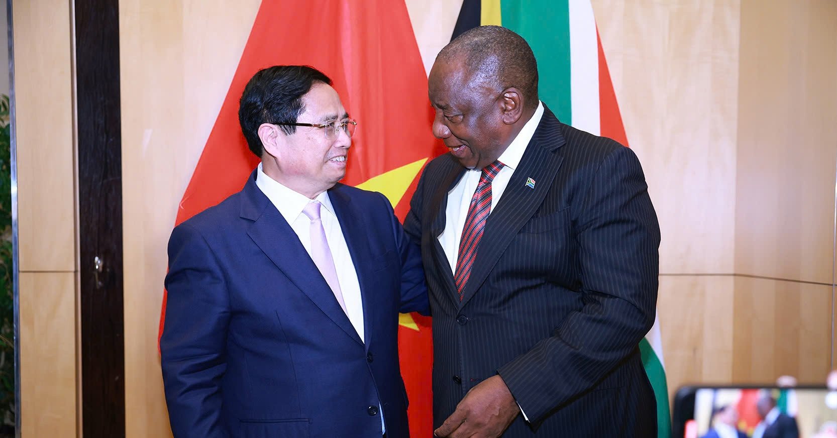 Thủ tướng Phạm Minh Chính và Tổng thống Nam Phi tuyên bố nâng cấp quan hệ 2 nước