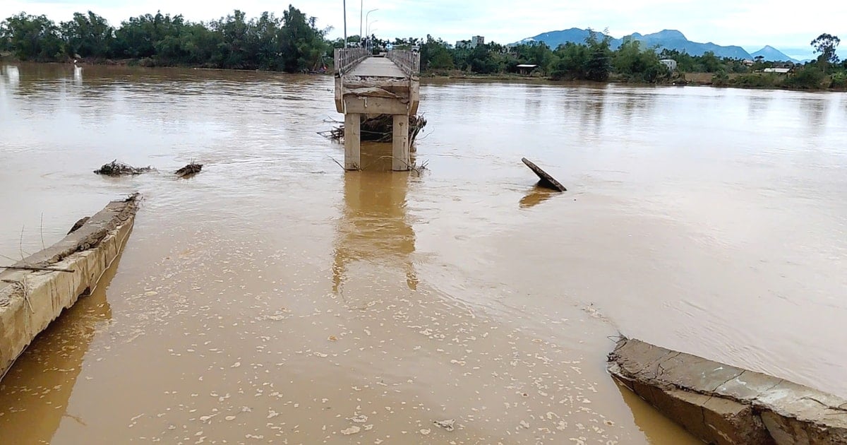 Đà Nẵng công bố tình huống khẩn cấp thiên tai đường dẫn cầu Duy Phước