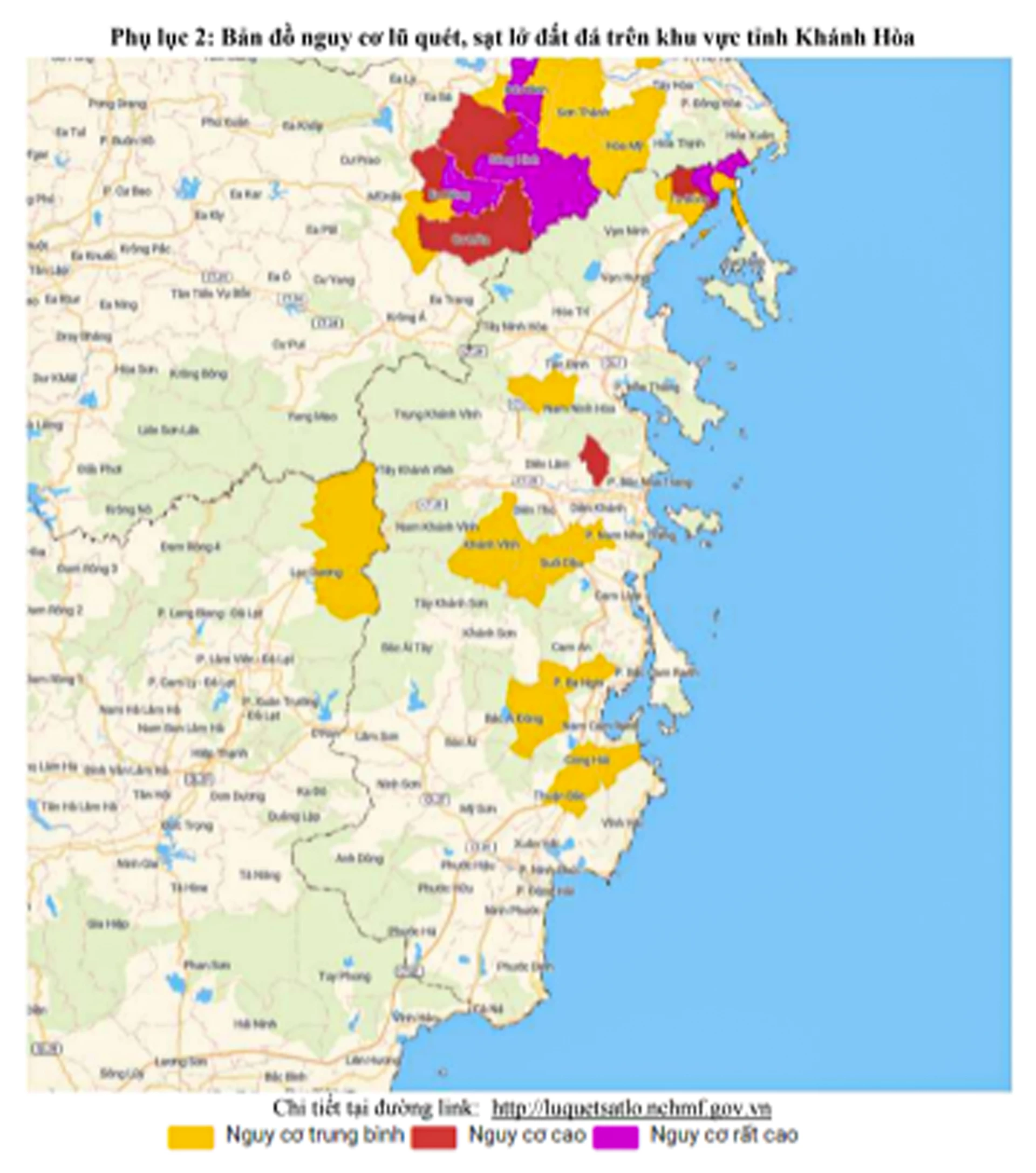 Lũ sông Dinh Ninh Hòa giảm chậm