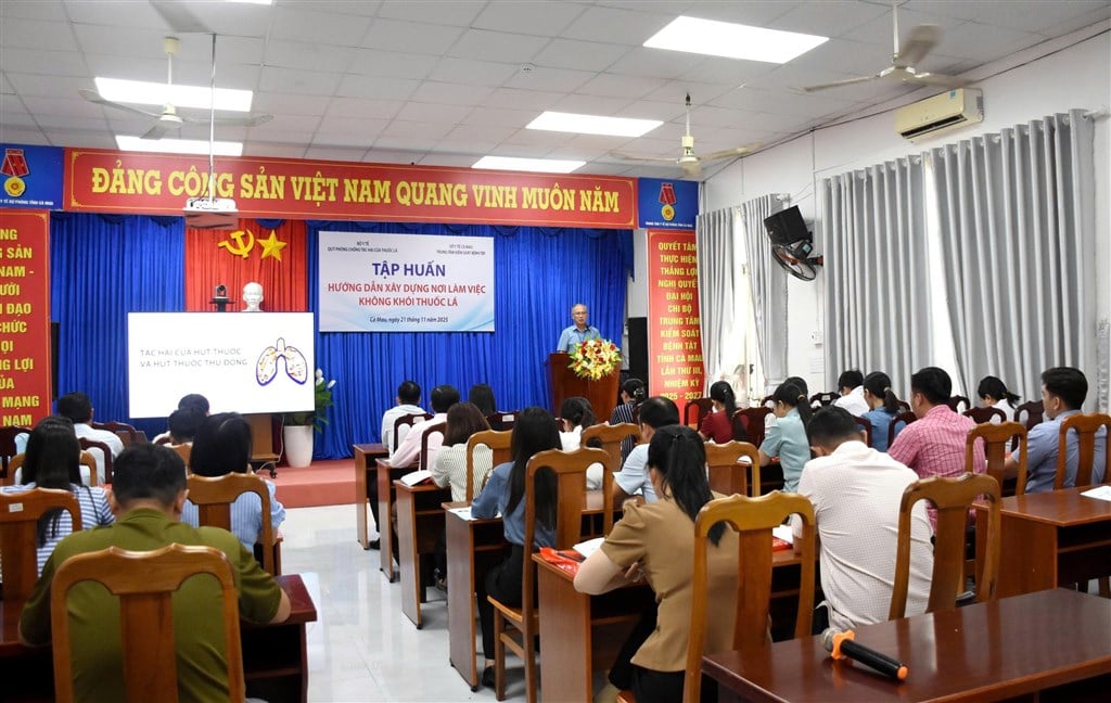 CDC Cà Mau: Tập huấn xây dựng nơi làm việc không khói thuốc lá