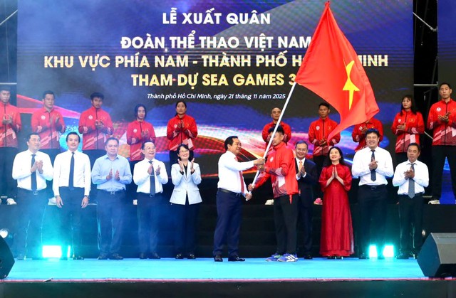 Đoàn Thể thao TPHCM và khu vực phía nam xuất quân tham dự SEA Games 33- Ảnh 1.