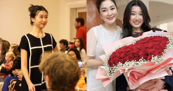 Sắc vóc tuổi 18 của con gái Hoa hậu Nguyễn Thị Huyền