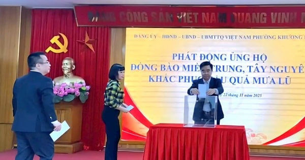 Phường Khương Đình và Phương Liệt ủng hộ hơn 60 triệu đồng hỗ trợ nhân dân vùng bão lũ