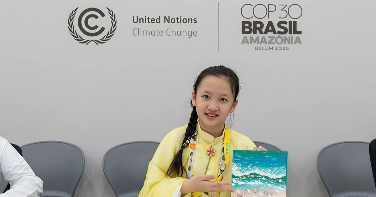 Đại diện thiếu nhi Việt Nam đầu tiên phát biểu tại Hội nghị Liên Hợp Quốc COP30
