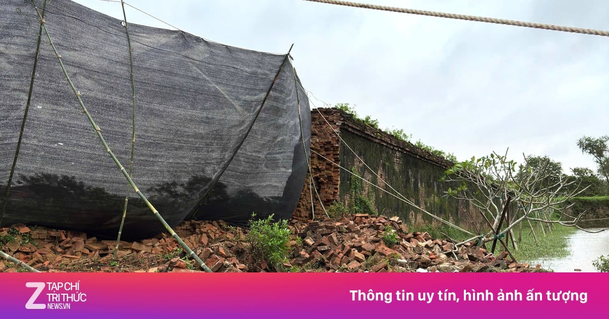 Công bố tình huống khẩn cấp sập tường Hoàng thành Huế