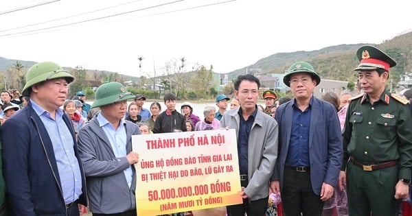 Hà Nội trao hỗ trợ khẩn cấp tỉnh Gia Lai 50 tỷ đồng khắc phục hậu quả mưa lũ