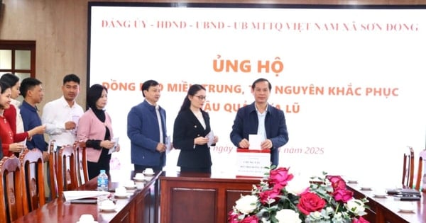 Các xã: Dương Hòa, Hoài Đức, Sơn Đồng phát động ủng hộ đồng bào miền Trung, Tây Nguyên