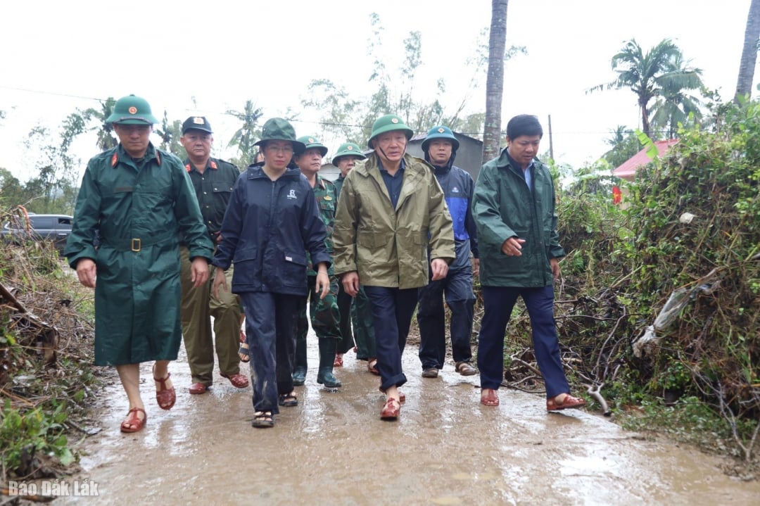 قام نائب رئيس الوزراء الدائم نجوين هوا بينه والوفد المرافق له بجولة تفقدية للوضع في بلدة توي آن تاي.