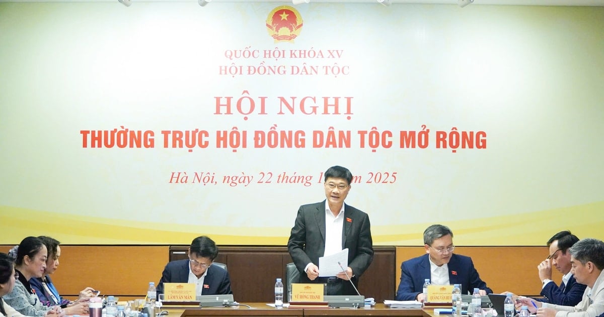Phó Chủ tịch Quốc hội Vũ Hồng Thanh dự Hội nghị Thường trực Hội đồng Dân tộc mở rộng