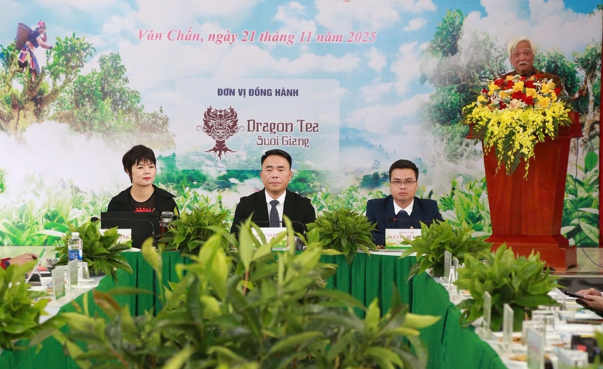 Tạp chí Nông nghiệp và Môi trường phối hợp với UBND xã Văn Chấn tổ chức Hội thảo 'Phát triển và nâng cao giá trị trà shan tuyết'. Ảnh: Thanh Ngà.