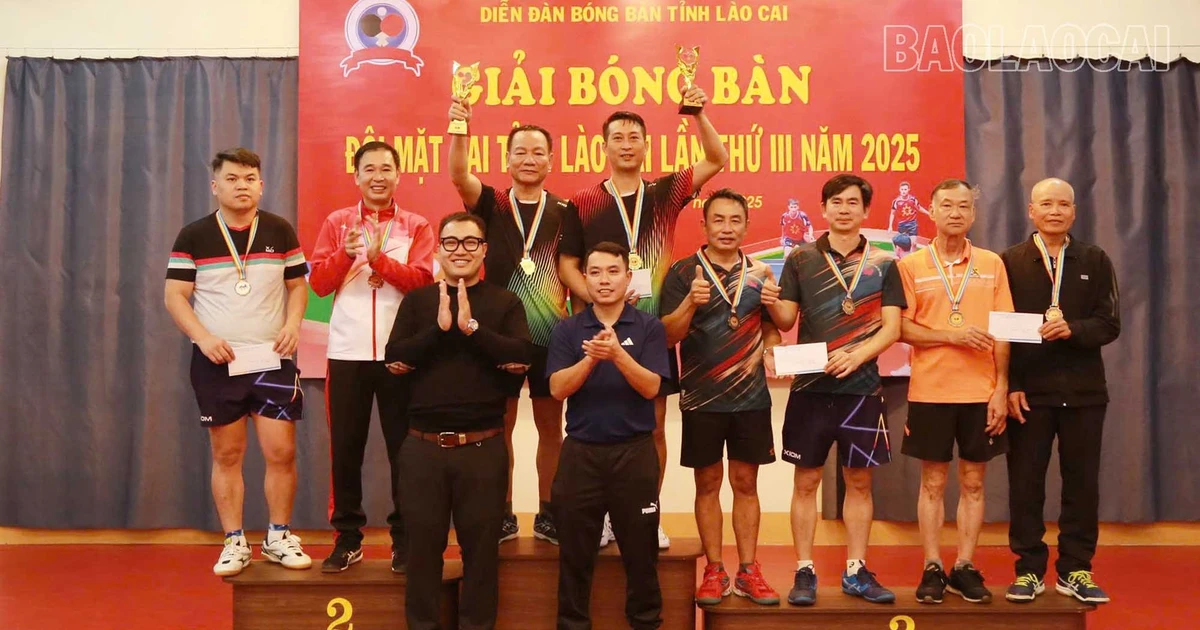 Bế mạc Giải bóng bàn đôi mặt gai tỉnh Lào Cai lần thứ III năm 2025
