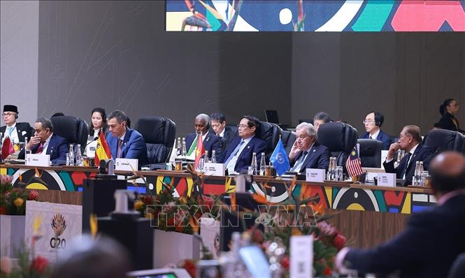 Thủ tướng Phạm Minh Chính phát biểu tại Phiên toàn thể Hội nghị Thượng đỉnh G20