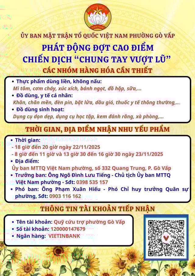 Trường học TP.HCM chia sẻ lời kêu gọi của UBMTTQ Việt Nam, cứu trợ miền Trung - Ảnh 3.