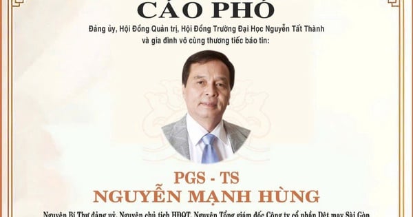 PGS-TS Nguyễn Mạnh Hùng qua đời