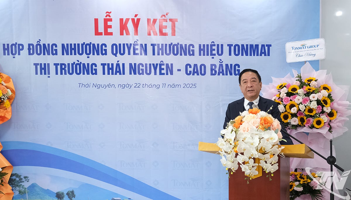 លោក Tran Van Son ប្រធានក្រុមប្រឹក្សាភិបាល និងជាអគ្គនាយកក្រុមហ៊ុន TONMAT Group Corporation បានមានប្រសាសន៍នៅក្នុងពិធីនេះ។