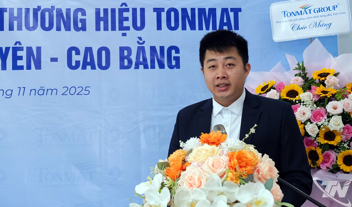 លោក Le Minh Hao នាយករងក្រុមហ៊ុន Khoa Hong Thai Nguyen Company Limited មានប្រសាសន៍នៅក្នុងពិធីនេះ។