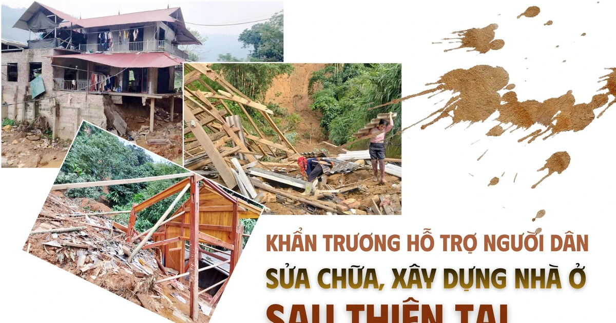 Khẩn trương hỗ trợ người dân sửa chữa, xây dựng nhà ở sau thiên tai