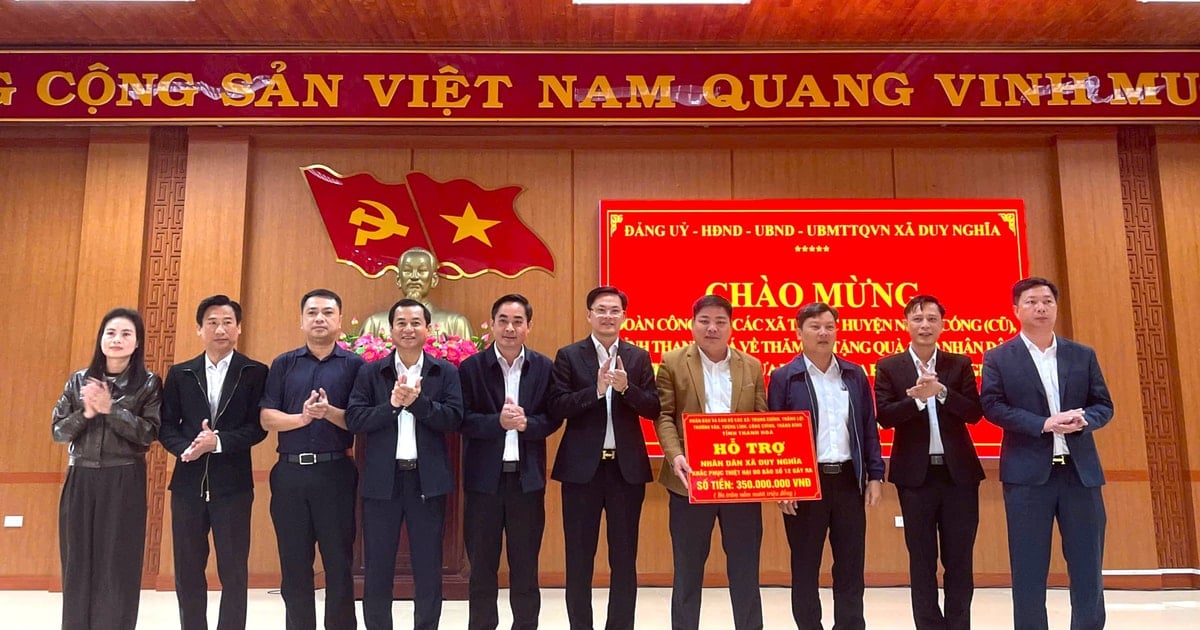 Các xã: Nam Phước, Duy Xuyên, Thu Bồn và Duy Nghĩa tiếp nhận 1 tỷ 250 triệu đồng khắc phục thiệt hại bão lũ