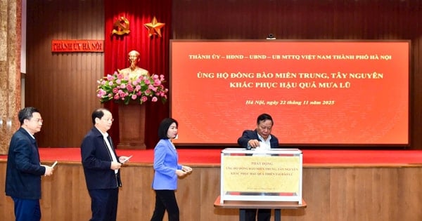 Nhân dân Hà Nội đóng góp hơn 5 tỷ đồng ủng hộ đồng bào miền Trung, Tây Nguyên
