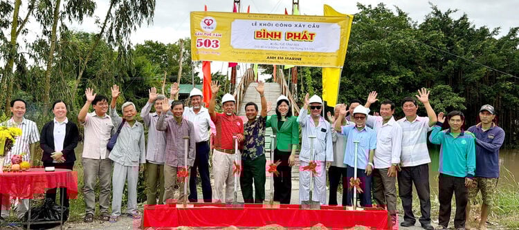 UBND xã Cô Tô khởi công xây cầu Bình Phát (cầu Tuệ Tâm 503)