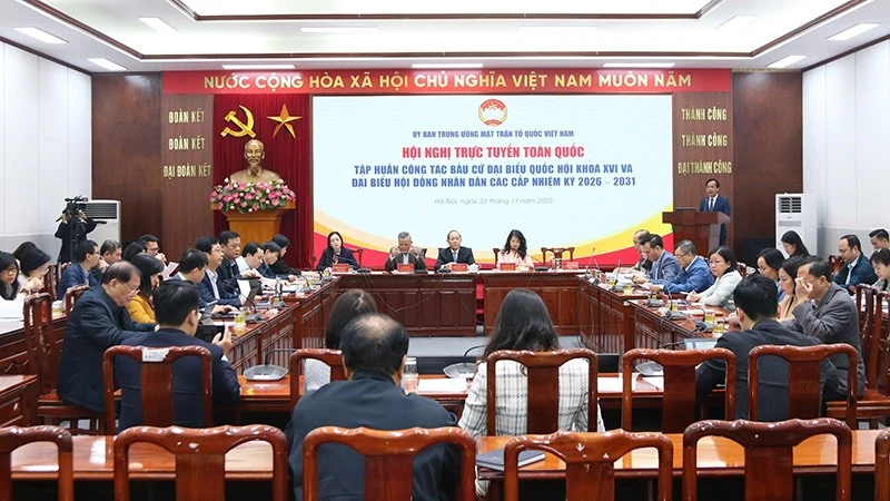 Tập huấn công tác bầu cử đại biểu Quốc hội khóa XVI và đại biểu Hội đồng nhân dân các cấp nhiệm kỳ 2026-2031