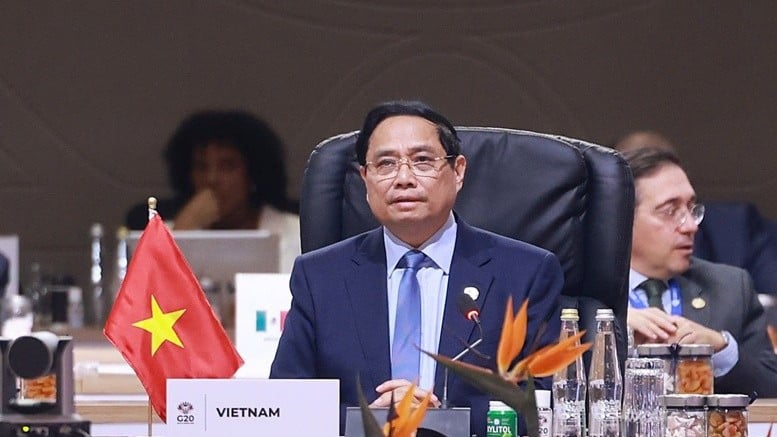 Vid G20-toppmötets tredje session med temat 