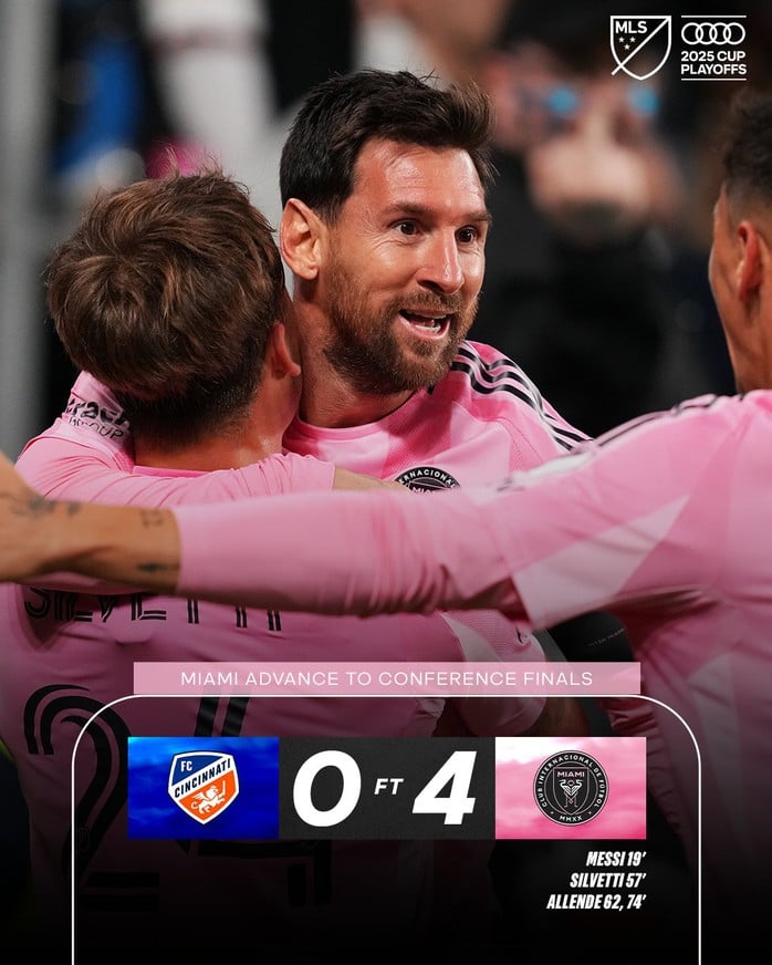 Messi ghi 1 bàn, lập hat-trick kiến tạo, Inter Miami vào chung kết MLS miền Đông - Ảnh 2.
