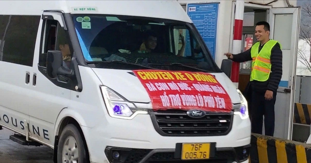 Miễn phí đường bộ cho các đoàn xe cứu trợ đồng bào vùng lũ miền Trung - Tây Nguyên