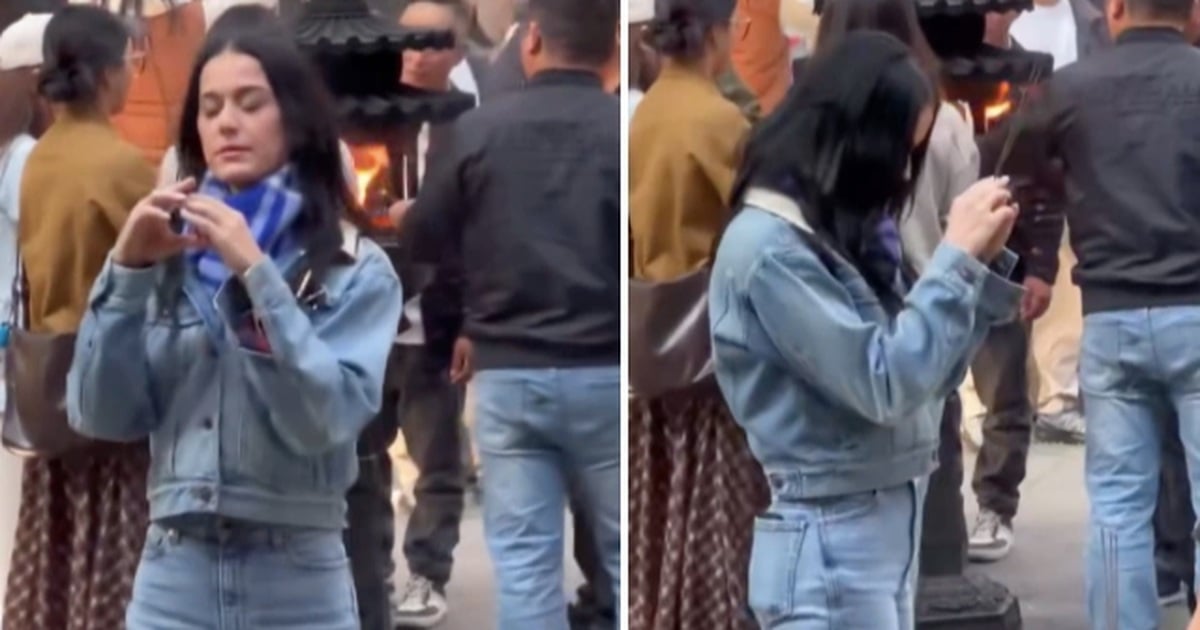 Hình ảnh Katy Perry đi chùa, thành tâm khấn vái gây sốt mạng