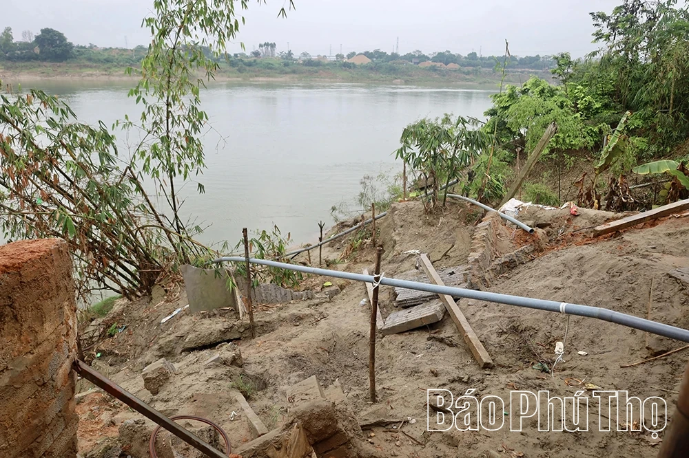 ការបាក់ដីដ៏ធ្ងន់ធ្ងរបានគំរាមកំហែងដល់ផ្ទះរាប់សិបគ្រួសារនៅតាមដងទន្លេ Lo ក្នុងឃុំ Hai Luu