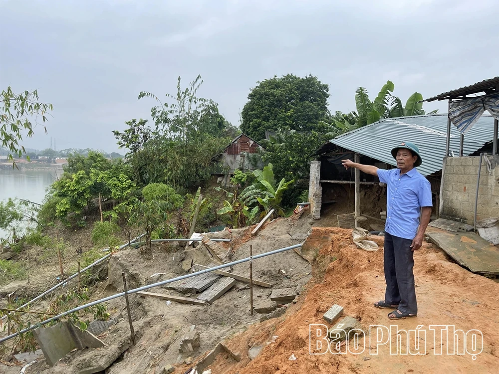 ការបាក់ដីដ៏ធ្ងន់ធ្ងរបានគំរាមកំហែងដល់ផ្ទះរាប់សិបគ្រួសារនៅតាមដងទន្លេ Lo ក្នុងឃុំ Hai Luu