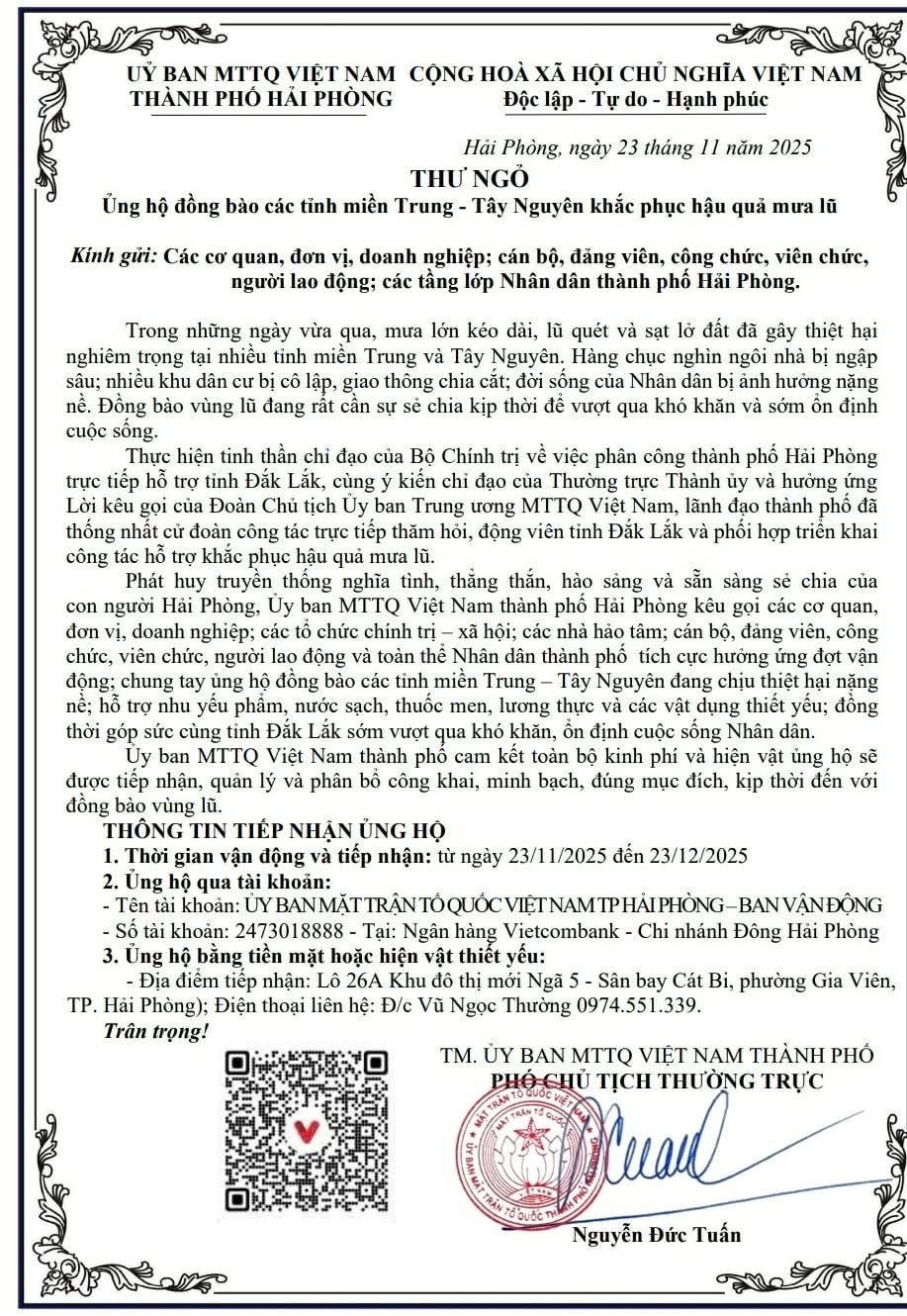 Odvolání Výboru Vietnamské vlastenecké fronty města.