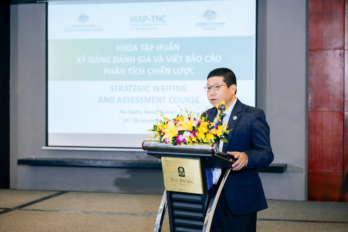 ông Phạm Gia Bảo - Phó Cục trưởng Cục PCRT phát biểu khai mạc