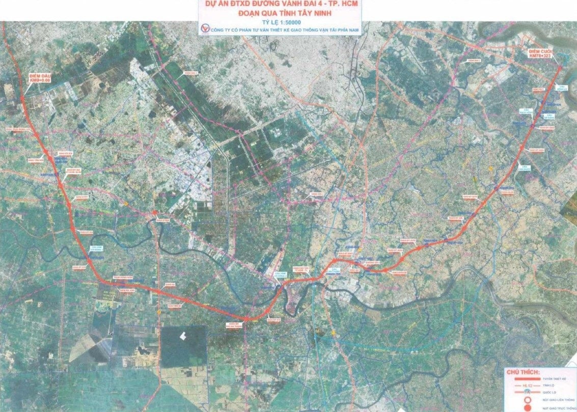 תוואי כביש הטבעת 4 דרך מחוז טיי נין Hướng tuyến Vành đai 4 qua địa bàn tỉnh Tây Ninh